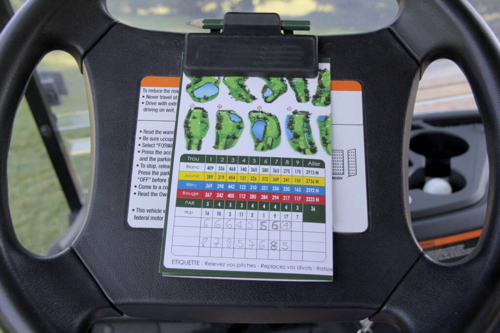 calcul index golf carte de score