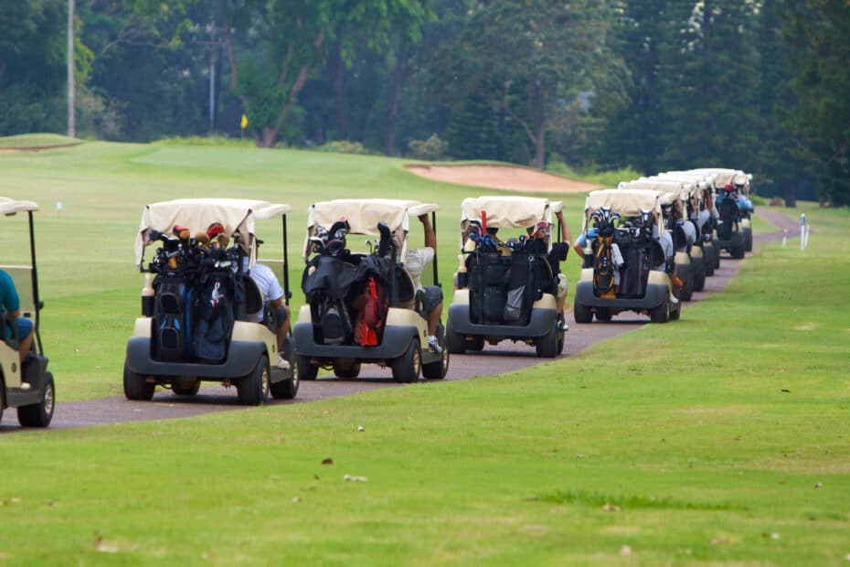 départ en shotgun golf
