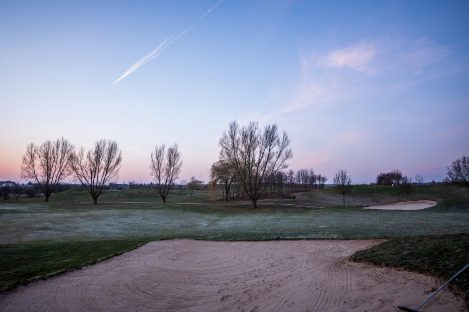 Parcours de golf en hiver