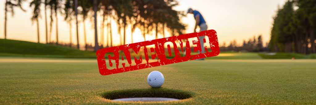 Joueur éliminé par le Cut  lors d'un tournoi de Golf professionnel