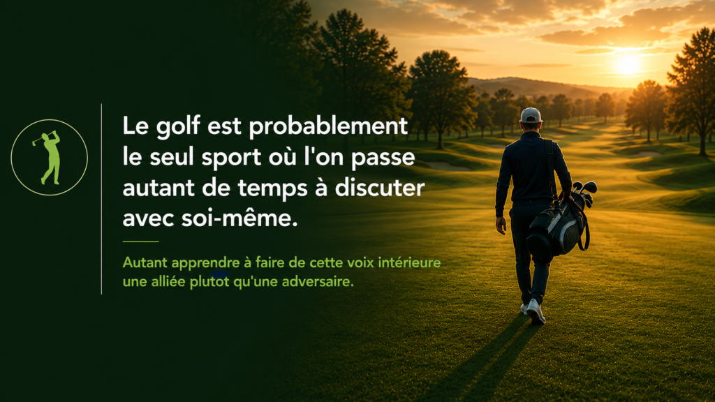 Bannière citation mental golf mauvaise décision au golf