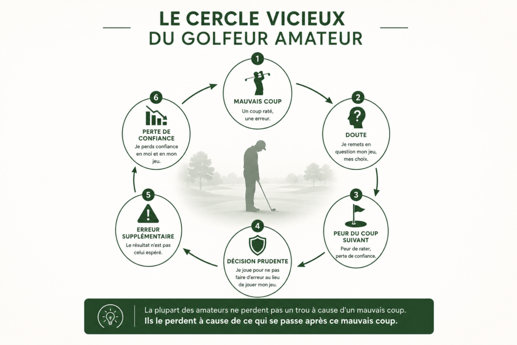 Cercle vicieux du golfeur amateur mental golf